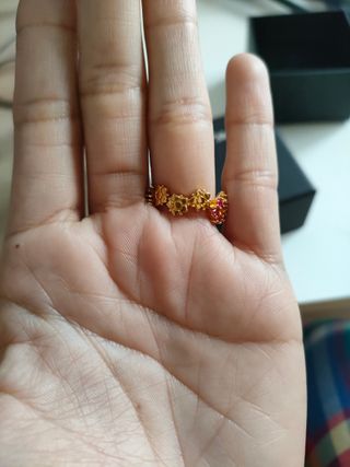 Anillo plata 925 chapado en Oro de 18 quilates