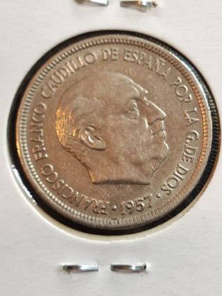 Moneda 5 Pesetas España 1957 Estrella 69