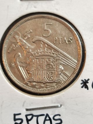 Moneda 5 Pesetas España 1957 Estrella 69