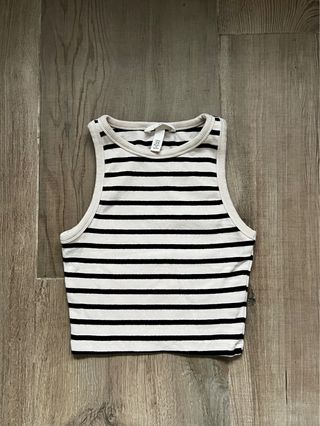 Crop Top sin Mangas a Rayas de HM