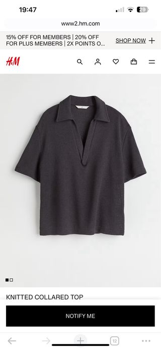 Top de Punto con Cuello de HM