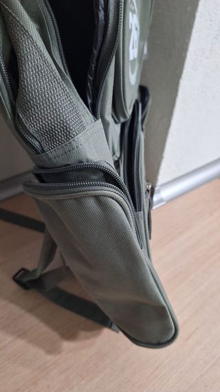 Mochila verde escolar, multibolsillo, nueva