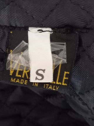 Giacca vintage vera pelle nera TG S donn