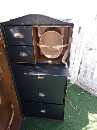 BAUL ARMARIO  DE VIAJE ANTIGUO