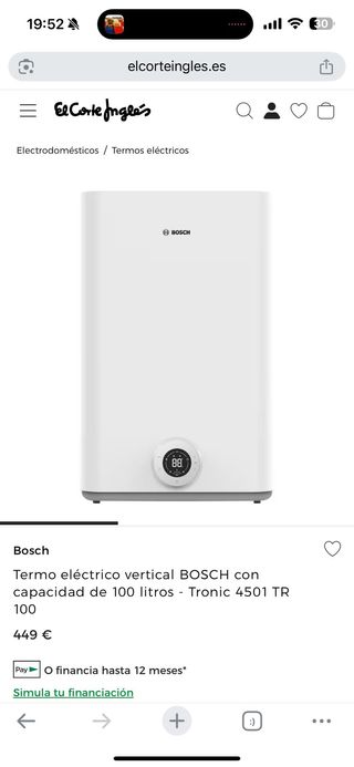Termo BOSCH Tronic 4501 TR 100L
