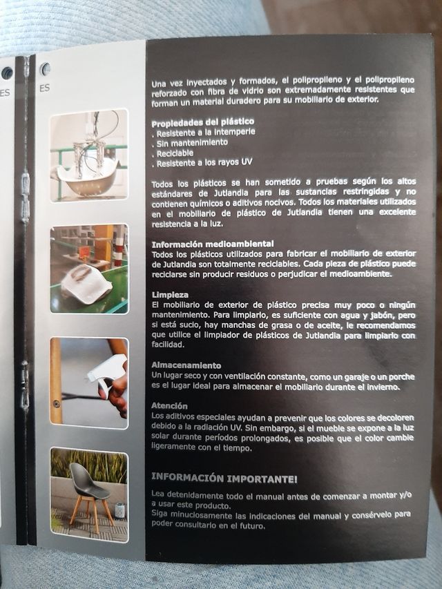 Conjunto 4 sillas de jardín