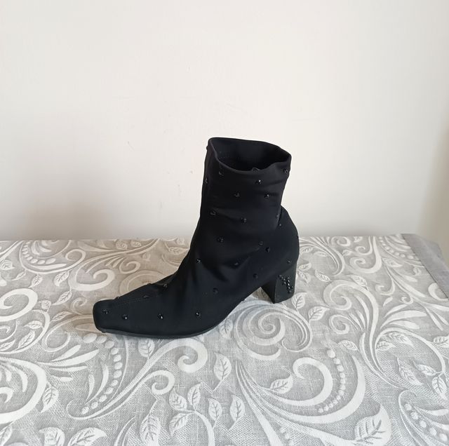 Stivaletto donna estivo tg.38 in tessuto nero