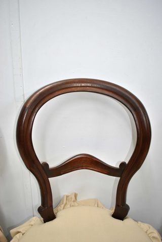 Antiguo juego de 4 sillas isabelinas