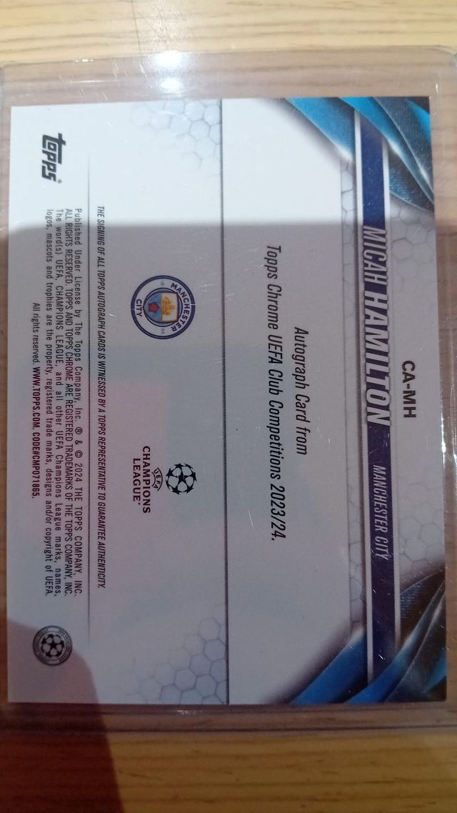 AUTÓGRAFO ORIGINAL DE MICAH HAMILTON