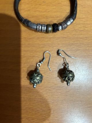 Conjunto pendientes y pulsera plata NUEVO