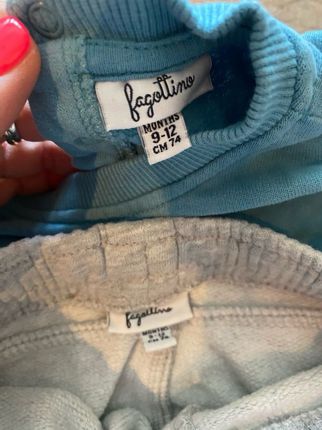 Set felpa e pantaloncini Fagottino 9/12 mesi 74cm
