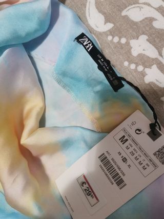 Vestido satén Zara