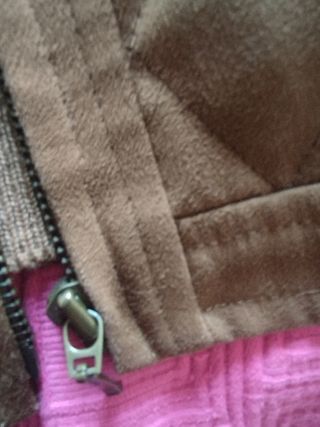Chaqueta lana y ante forrada raso