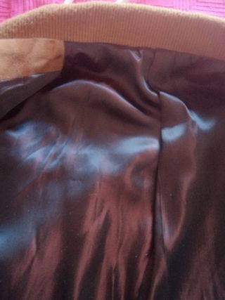 Chaqueta lana y ante forrada raso
