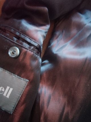 Chaqueta lana y ante forrada raso