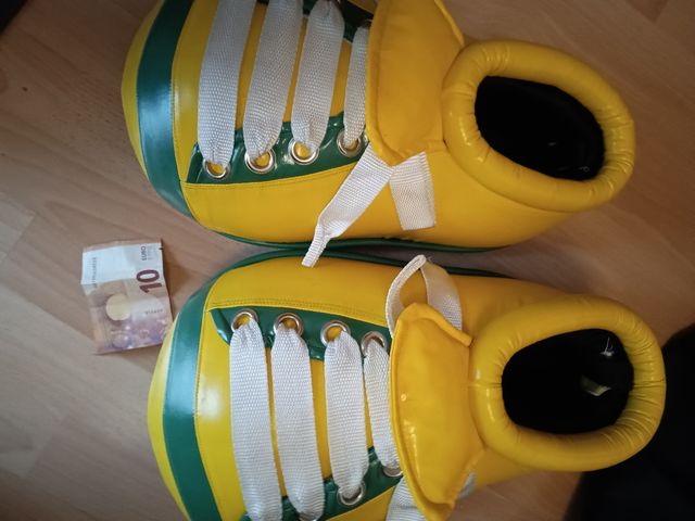 Disfraz espuma estropajo 110*70 cm zapatos guantes