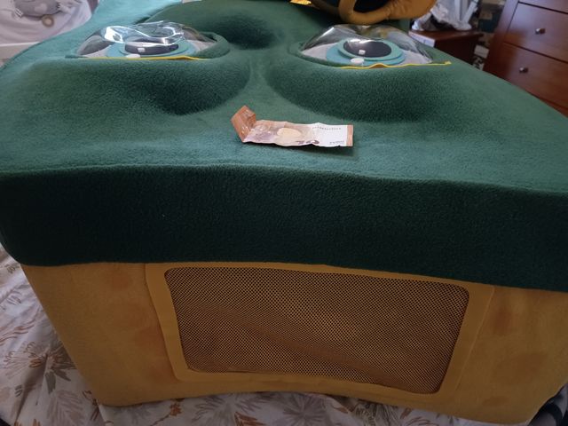 Disfraz espuma estropajo 110*70 cm zapatos guantes