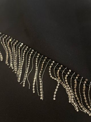 Minifalda negra zara y lentejuelas