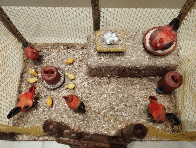 Gallinero para belén 