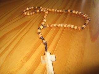 ROSARIO DE MADERA DE ITALIA ANTIGUO