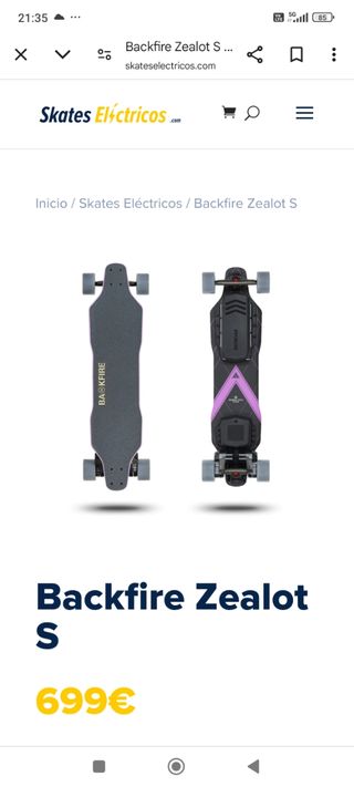 Longboard eléctrico backfire zealot S