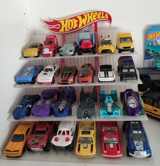 expositor hot wheels con logo chevy