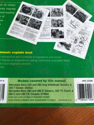 Haynes - Mercedes-Benz 250 and 280