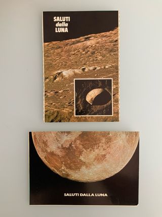 Cartoline Saluti dalla luna. 1970