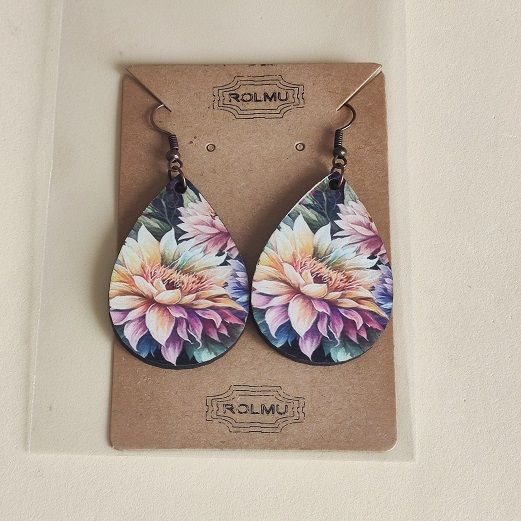 pendientes artesanales florales