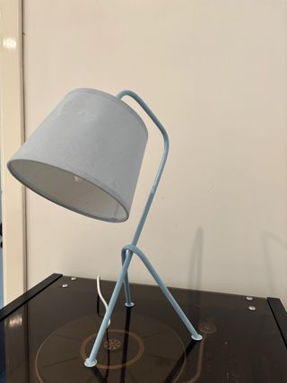 Lampada da Tavolo Metallo Tessuto Design Moderno