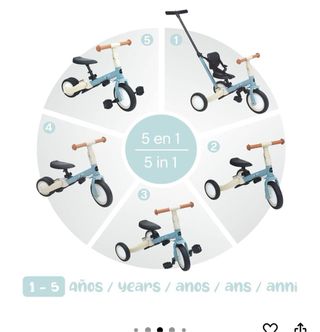 Triciclo Evolutivo de Bebé 5 en 1 GYRO + Bicicleta Niños