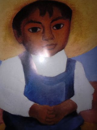 Cuadro niño sombrero