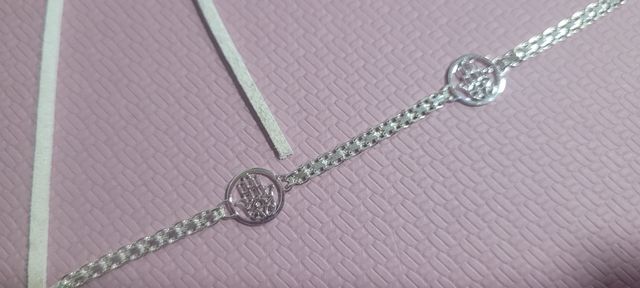 Pulsera de plata con mano de Fátima