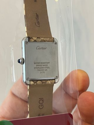 Cartier Tank solo Snake / Steel medium size .