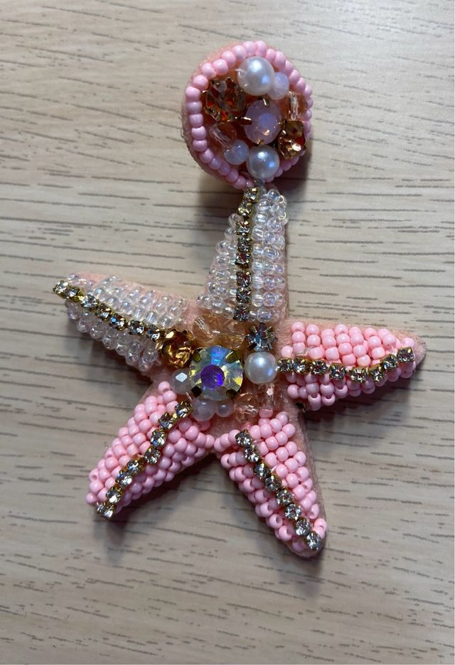 Pendientes estrella rosas