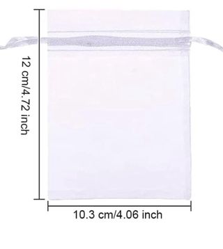 Llavero de Ángel de la guarda y bolsa organza