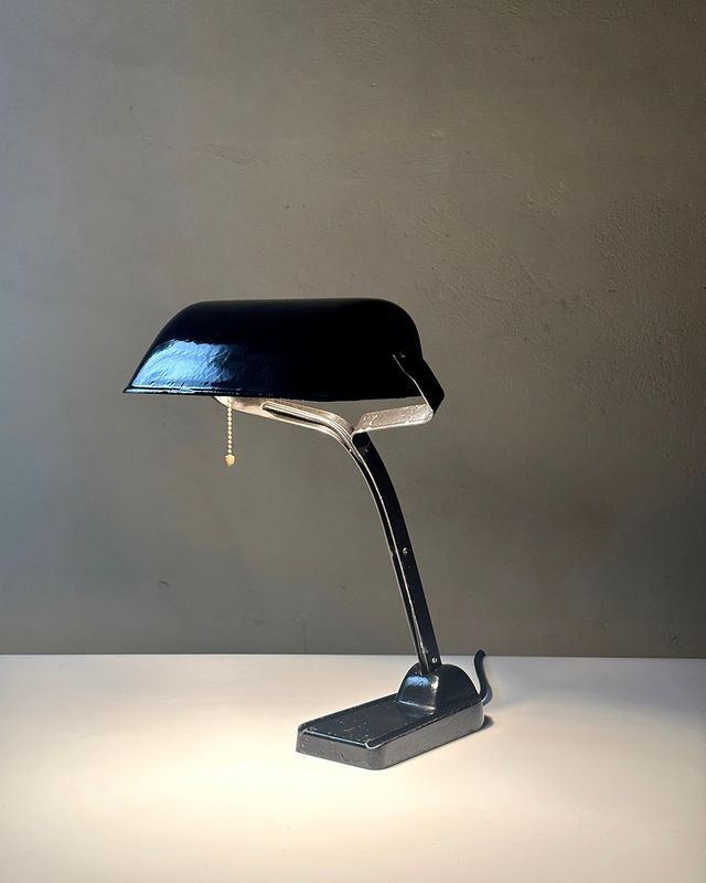 Lampada da banchiere anni '30 Erpe mod 52 Art Decò