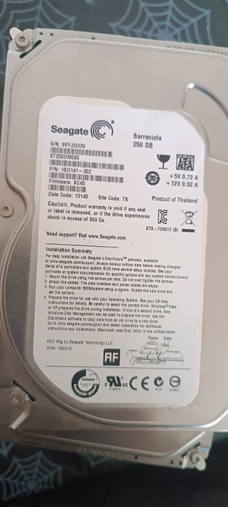 Lote 4 Discos duros SATA Seagate 
