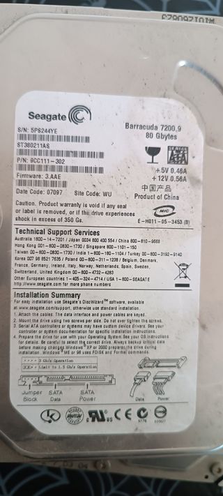 Lote 4 Discos duros SATA Seagate 