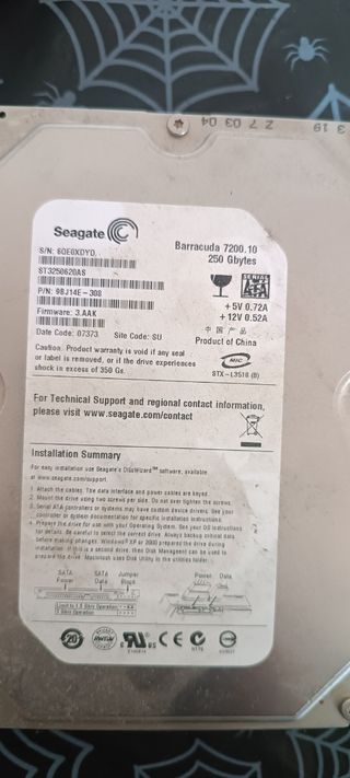 Lote 4 Discos duros SATA Seagate 
