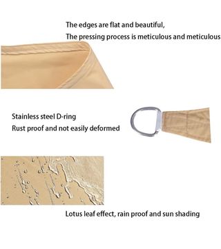 Toldo de vela Triangular 3,6x3,6x3,6