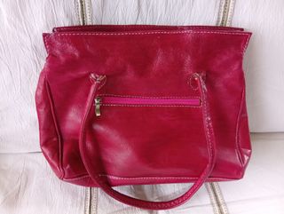 Bolso cuero rojo