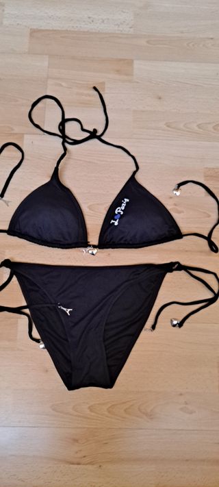 Bikini negro con abalorios Easy Wear