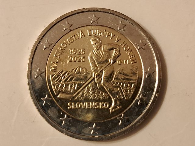 Moneda Eslovaquia 2025 Hockey