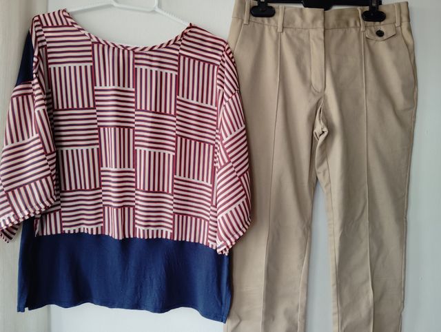 Conjunto,camisa y pantalón. Mango.