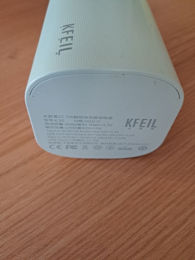 Banco de energía para teléfono móvil de 20000 mAh