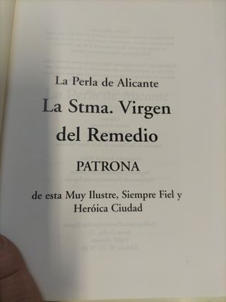 La perla de alicante la santíssima V.Soc