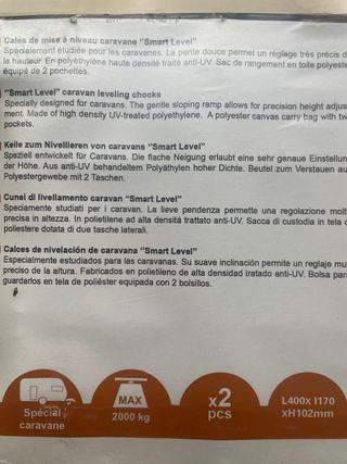 calzos de nivelación para caravanas y autocaravana