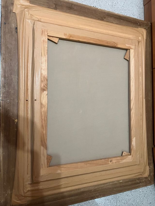 Cuadro bodegon flores antiguo marco decorativo