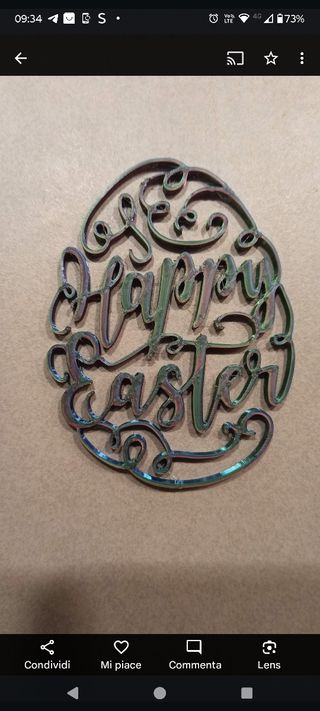 Decorazione Happy easter uovo